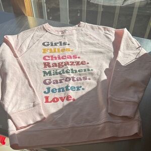 J. Crew Multilingual Graphic Sweatshirt - Light Pink